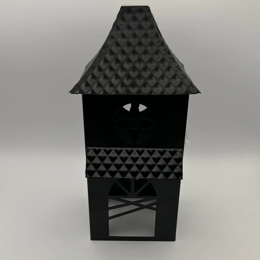 Metal Haunted House Tea Light Decor